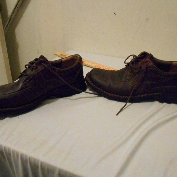 sz10M CLARKS ESPACE TWO TONE BROWN LEATHER LACE UP OXFORDS 86235 RS 40951 main image 5